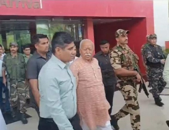 RSS Chief Mohan Bhagat reached Tripura ; to spend 6 days RSS Chief Mohan Bhagat reached Tripura ; to spend 6 days